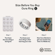 Oura Ring 4 Ceramic Health & Fitness Tracker Smart Ring, Cloud